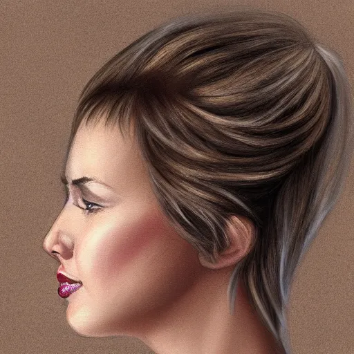 Image similar to a digital painting of a woman with blonde hair