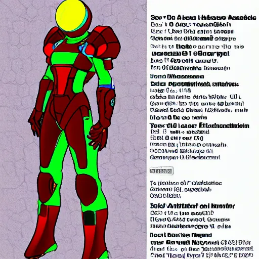 Image similar to Samus Chozo Suit schematics