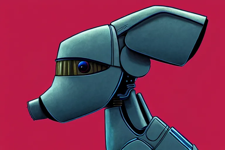 Image similar to a ( ( ( ( ( ( ( robot dog ) ) ) ) ) ) ) illustration by aaron miller!!!!!