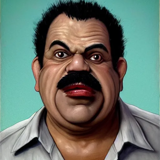 Prompt: beautifully rendered masterpiece, portrait, caricature, claymation, luis guzman as luigi making absurd silly looking faces,
