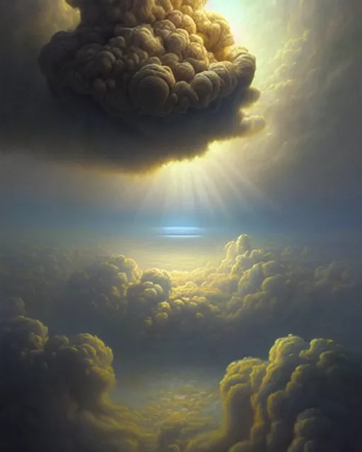 Image similar to a hyper - detailed 3 d render like a oil painting of venusian cloud farming, surrealism!!!!! surreal concept art, lifelike, photorealistic, digital painting, aesthetic, smooth, sharp focus, artstation hd, by greg rutkowski, bruce pennington, valentina remenar and asher duran,