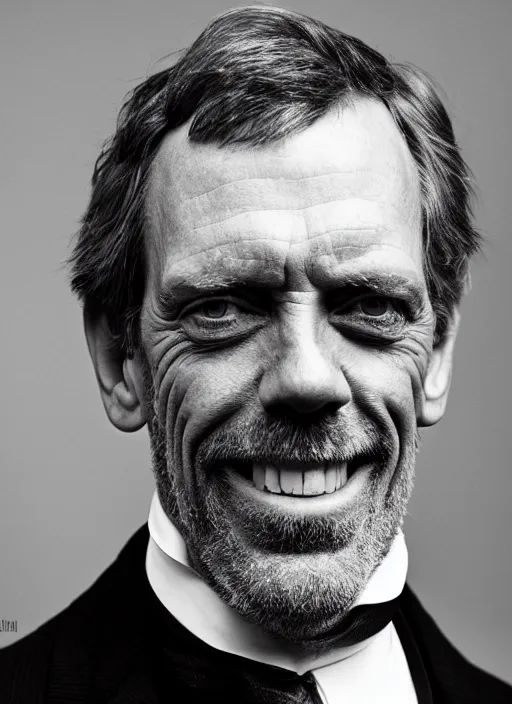 Image similar to hugh laurie as a victorian politician, smiling, male, victorian, detailed face, highly detailed, cinematic lighting, photograph by elliott & fry