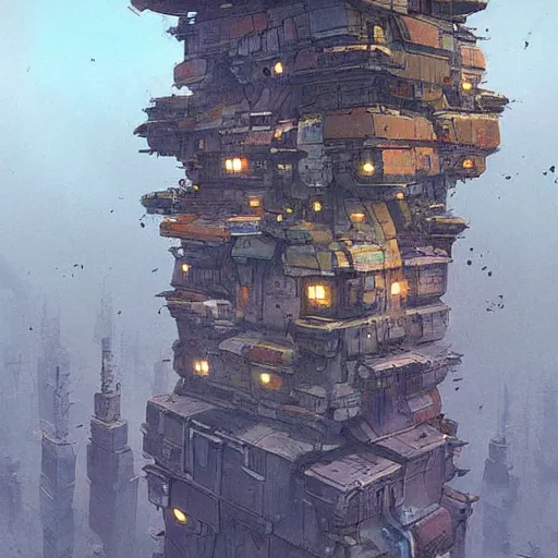 Image similar to floating city by ian mcque