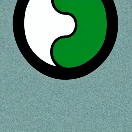 Prompt: A green and blue yin-yang logo with the word Yin-Yang written around it