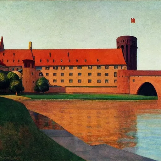 Image similar to nuremberg castle by edward hopper