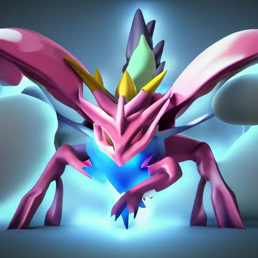 Image similar to legendary pokemon , 3d render , 4k