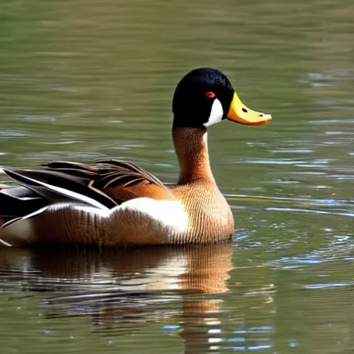 Prompt: a very happy duck 5 4 years old