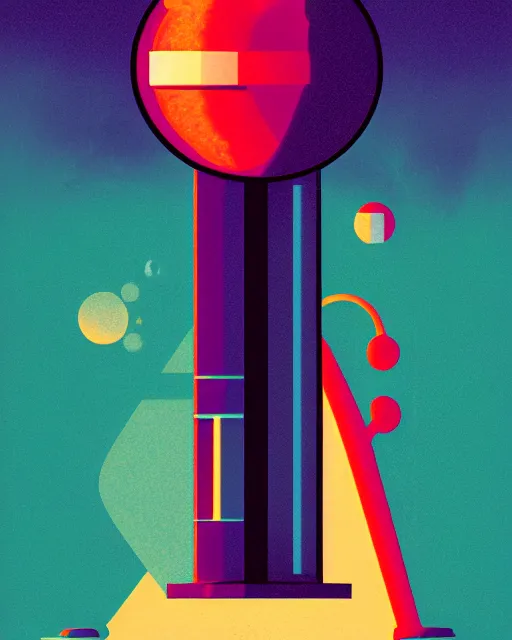 Prompt: editorial illustration scientific lab test tube telescope, colorful modern, mads berg, karolis strautniekas, christopher balaskas, fine texture, dynamic composition, detailed, matte print, dynamic perspective, halftone texture, muted color, lomography, risograph