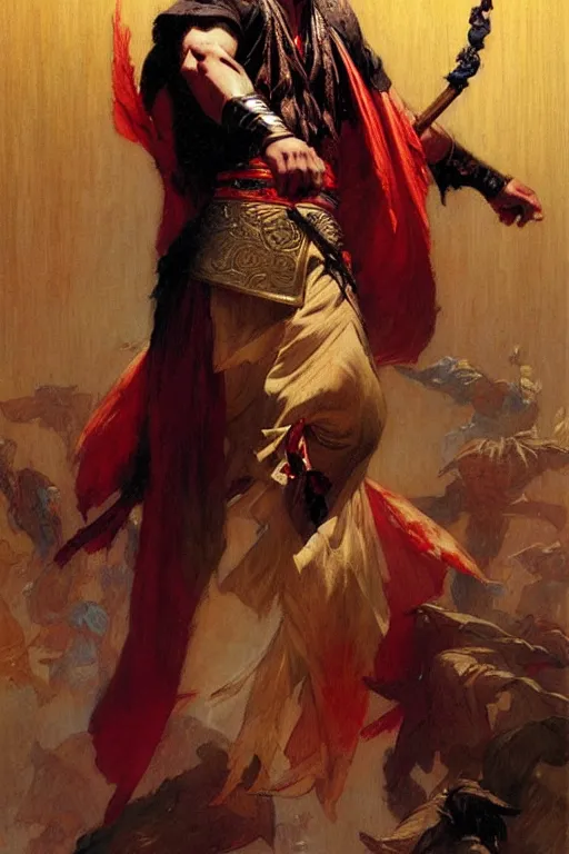Image similar to wuxia, male, character design, colorful, painting by gaston bussiere, craig mullins, j. c. leyendecker, tom of finland