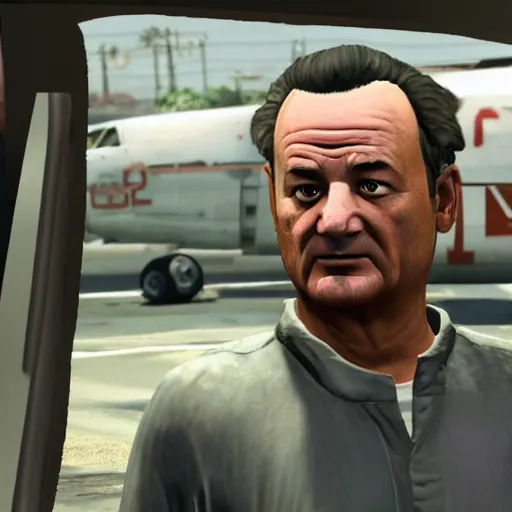 Image similar to bill murray in gta, screenshot, promotional screenshot