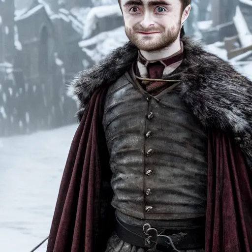 Prompt: daniel radcliffe as harry potter in game of thrones