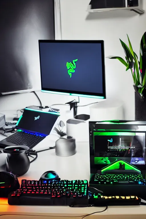 Image similar to razer gaming VODKA, rgb lights, promotional photo