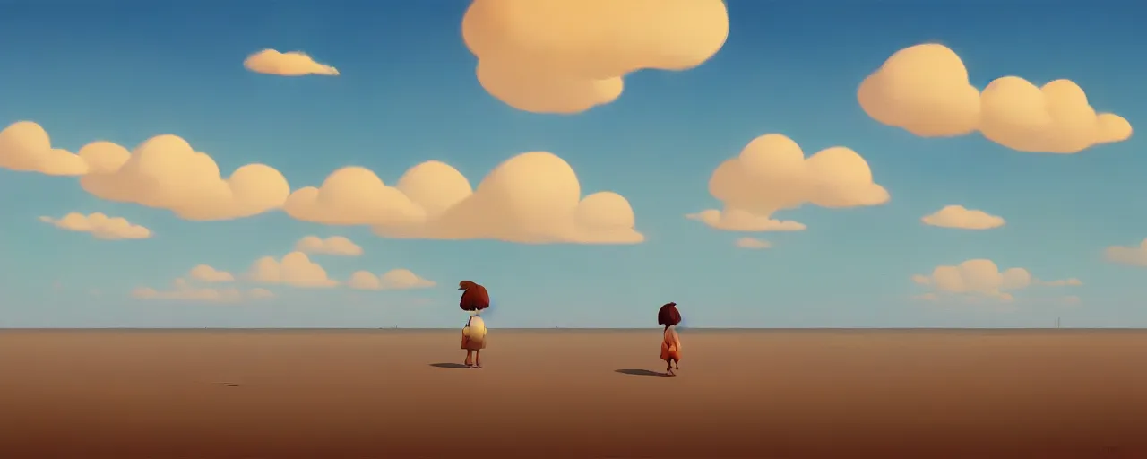 Image similar to goro fujita ilustration of a beach horizon with clouds, painting by goro fujita, sharp focus, highly detailed, artstation