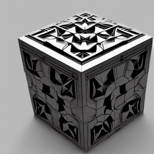 Prompt: lament configuration, hellraiser puzzlebox, detailed 3 d render, three point perspective