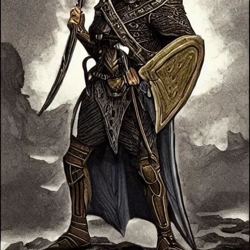 Image similar to photograph of a dark elf man as in the d & d books by ra salvatore