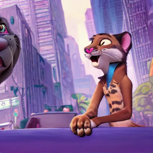 Image similar to a girl panther in zootopia (2016)