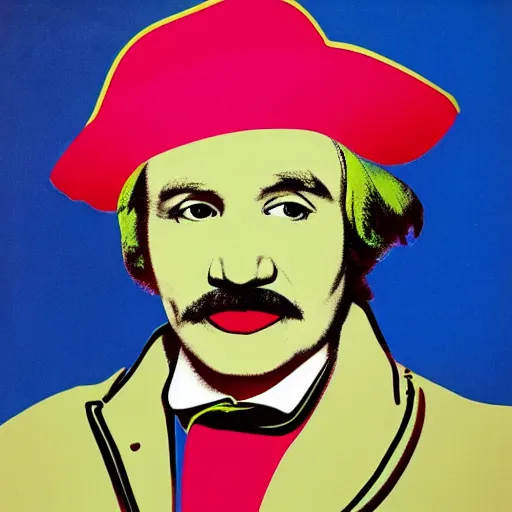 Image similar to nikolai gogol by andy warhol