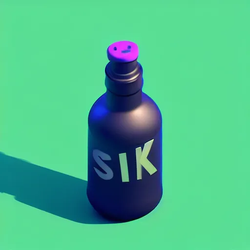 Prompt: a shine bottle isometric 3 d icons for mobile game, 8 k resolution, gamedesign, octane render, blender 3 d