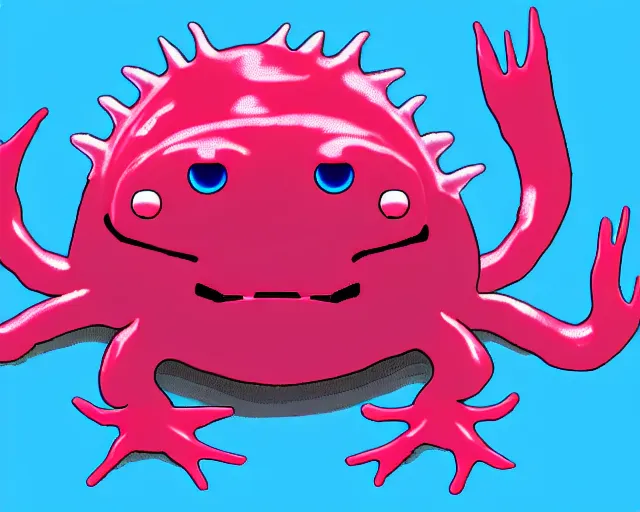 Image similar to axolotl themed final boss, rendered on a playstation 1