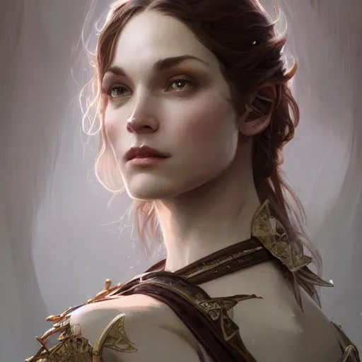 Prompt: portrait of an Alyx Vance, D&D, fantasy, intricate, elegant, highly detailed, digital painting, artstation, concept art, smooth, sharp focus, illustration, art by artgerm and greg rutkowski and alphonse mucha