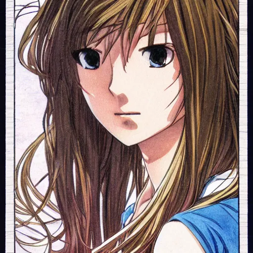 Image similar to badminton girl player, trading card front, anime style, long hair, hair down, symmetrical facial features, hanebado, hyper realistic, pale skin, 4 k, rule of thirds, extreme detail, detailed drawing, trending artstation, hd, sport, d & d, realistic lighting, by alphonse mucha, greg rutkowski, sharp focus, backlit