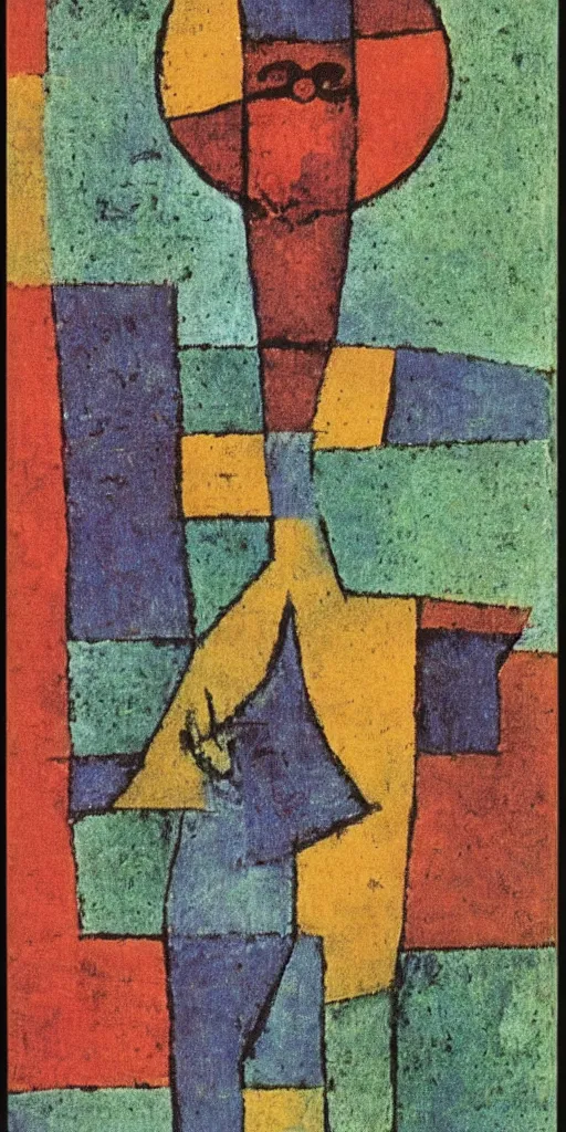 Prompt: 35mm photo of The Magician tarot card by Paul Klee