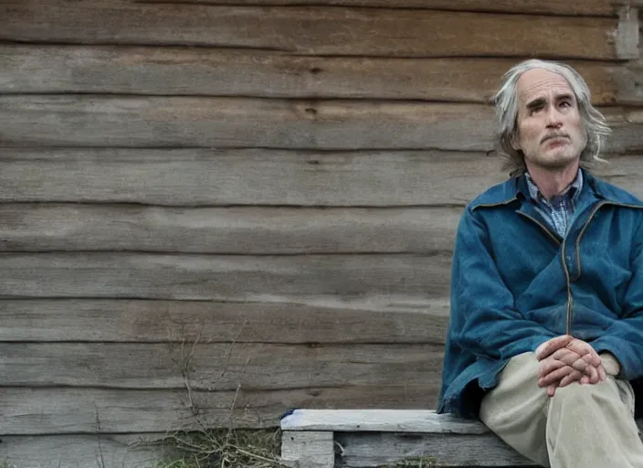 Image similar to First image from Kelly Reichardt's new film Blackadar, starring Mark Rylance as a thrill-seeking alcoholic retiree in a mountain town in 1970s Idaho. Cinematography by Dan Laustsen, shot on Kodak Vision 200T. 8k print.