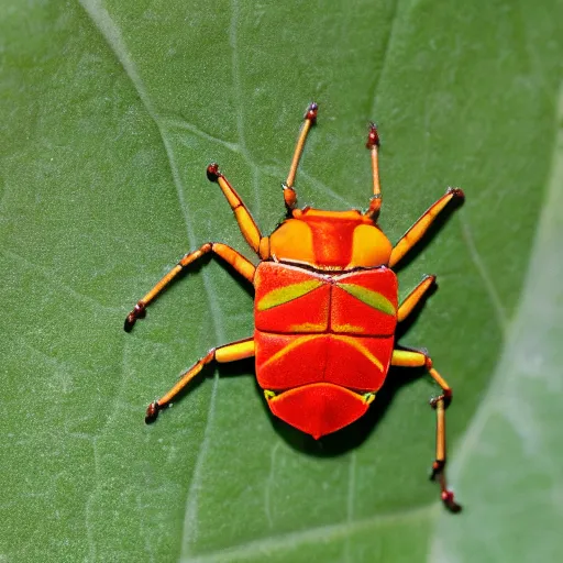 Image similar to a stink bug that looks like Ronald McDonald