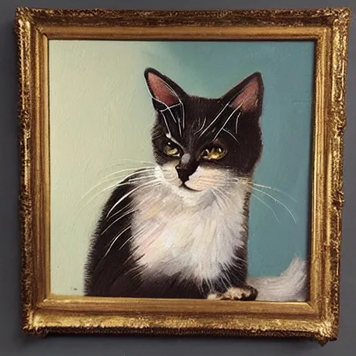 Prompt: hero Cat in oil paintings