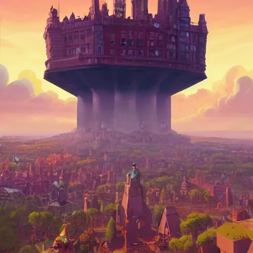 Image similar to giant 2 1 savage from the perspective of spongebob stands over city by simon stalenhag, d & d, fantasy, digital painting, unreal engine 5, photorealism, hd quality, 8 k resolution, cinema 4 d, 3 d, cinematic, professional photography, art by artgerm and greg rutkowski and alphonse mucha and loish and wlop