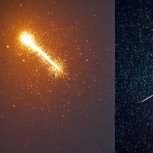 Image similar to sparks in space, photography