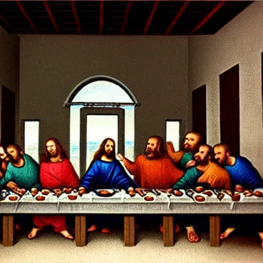 Prompt: The last supper but in the future