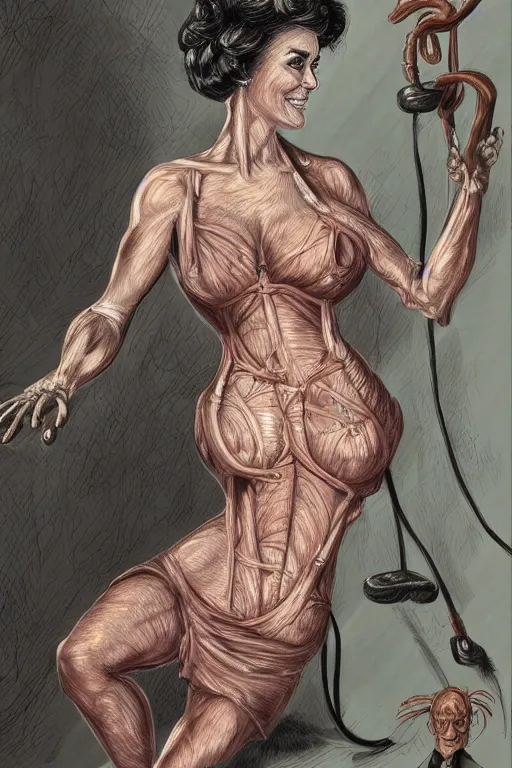 Prompt: An upper body portrait of Kate Middleton as a 1790s go-go dancer. Anatomically correct. Beautiful hyperdetailed digital painting in the style of Ralph Bakshi and Richard Corben.