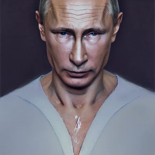 Image similar to vladimir putin in a ballerina outift, prima ballerina vladimir putin, stuning 3 d render, masterpiece, aura, dark, by donato giancola and greg rutkowski and wayne barlow and zdzisław beksinski, realistic face