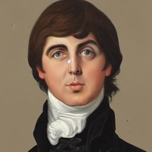 Image similar to regency era painting of a young paul mccartney