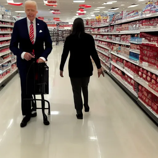 Image similar to Joe Biden shopping at target