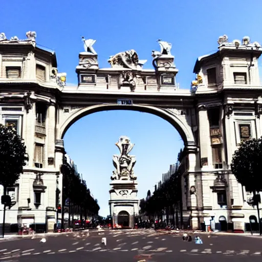 Image similar to A photo of a la Puerta de Alcalá (Madrid)