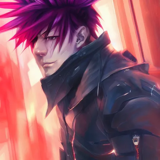 Prompt: An anime portrait of Celldweller in cyberspace, by Stanley Artgerm Lau, WLOP, Rossdraws, James Jean, Andrei Riabovitchev, Marc Simonetti, and Sakimichan, tranding on artstation