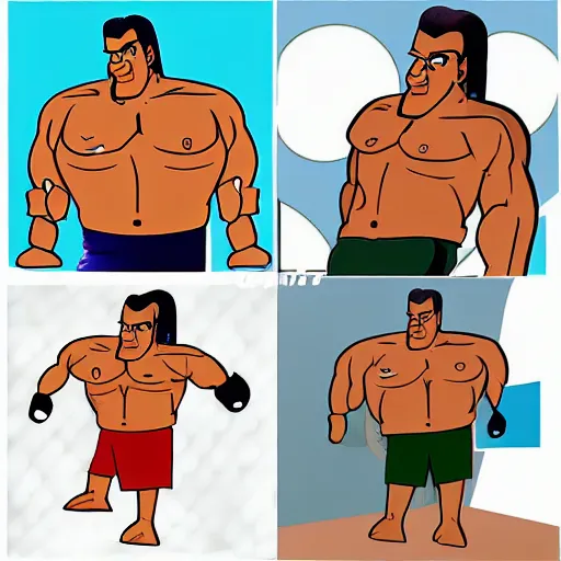 Image similar to the great khali as a cartoon network character