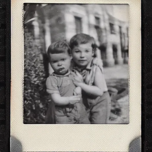 Image similar to soviet childhood polaroid photo