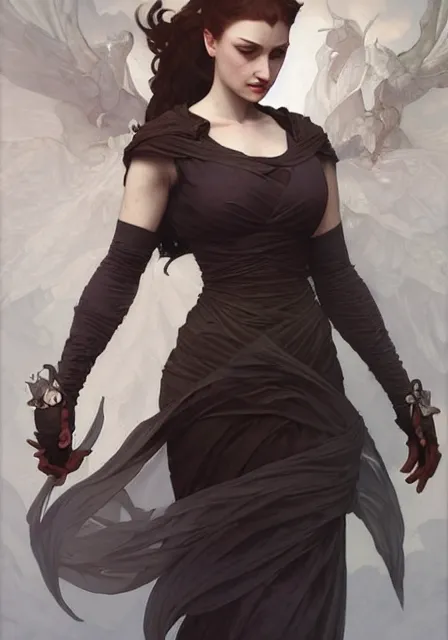 Image similar to sansa killer, intricate, elegant, highly detailed, digital painting, artstation, concept art, smooth, sharp focus, illustration, art by artgerm and greg rutkowski and alphonse mucha and william - adolphe bouguereau