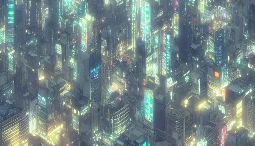 Image similar to a close up of shinjuku by makoto shinkai, beeple and james jean, aya takano color style, 4 k, super detailed, modern, 4 k, symmetrical