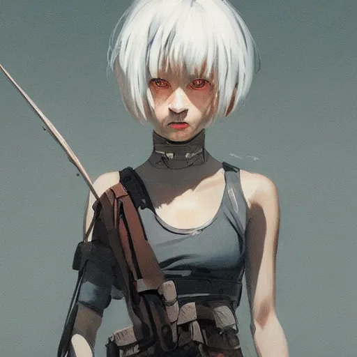 Image similar to a highly detailed epic cinematic concept art CG render digital painting artwork: boyish poor British Rei Ayanami played by Alicia Vikander. By Greg Rutkowski, Ilya Kuvshinov, WLOP, Stanley Artgerm Lau, Ruan Jia and Fenghua Zhong, trending on ArtStation, subtle muted cinematic colors, made in Maya, Blender and Photoshop, octane render, excellent composition, cinematic atmosphere, dynamic dramatic cinematic lighting, precise correct anatomy, aesthetic, very inspirational, arthouse