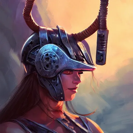 Image similar to cyberpunk viking helmet mask warrior goddess robot ninja fantasy, art gta 5 cover, official fanart behance hd artstation by jesper ejsing, by rhads, makoto shinkai and lois van baarle, ilya kuvshinov, ossdraws