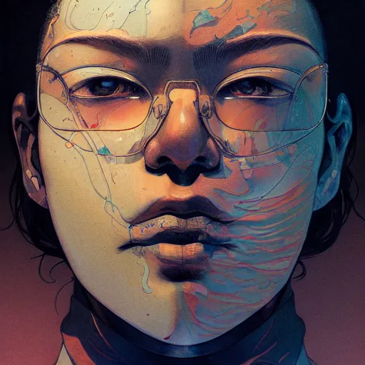 Image similar to prompt : citizen portrait soft light painted by james jean and katsuhiro otomo and erik jones, inspired by akira anime, smooth face feature, intricate oil painting, high detail illustration, sharp high detail, manga and anime 1 9 9 9