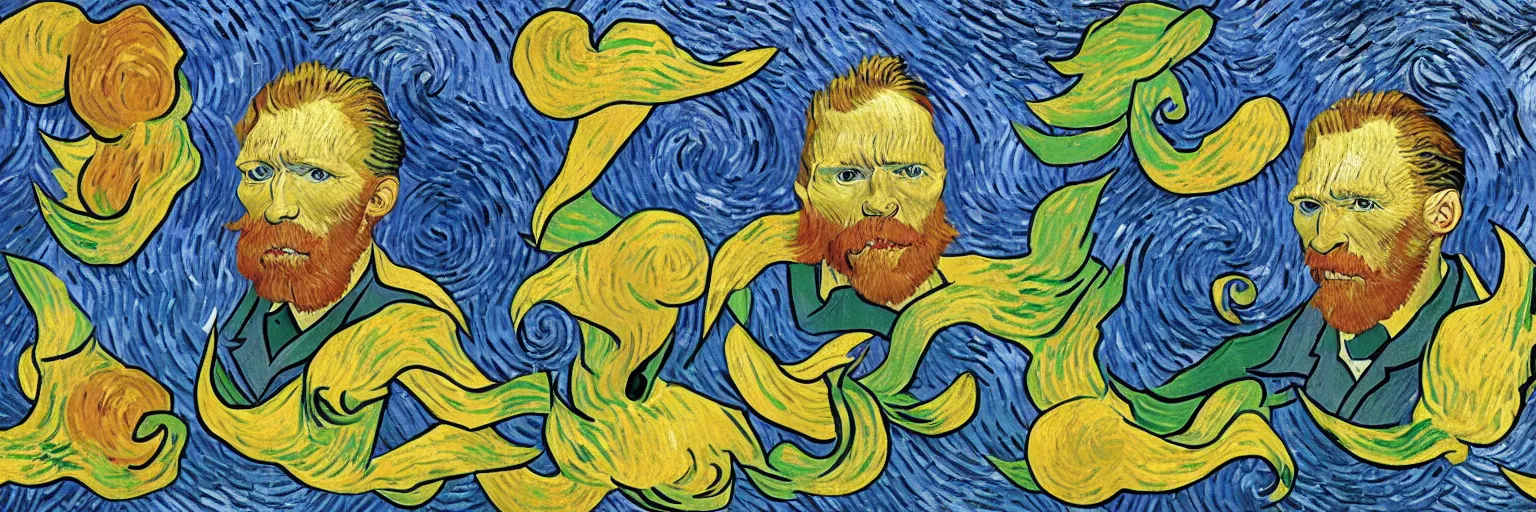 Prompt: vincent van gogh de aardappeleters as super hero