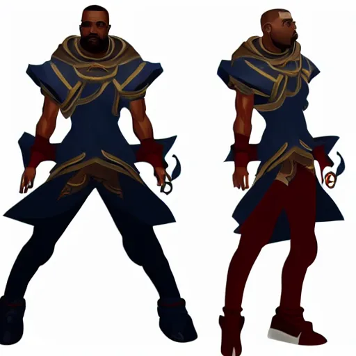 Prompt: league of legends character designed by kanye west