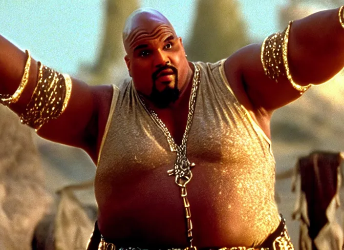 Image similar to film still of sinbad as kazaam in the movie kazaam 1 9 9 6