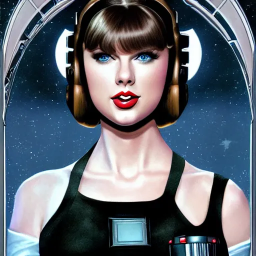 Prompt: Taylor Swift as Princess Leia in Star Wars, by Mark Brooks