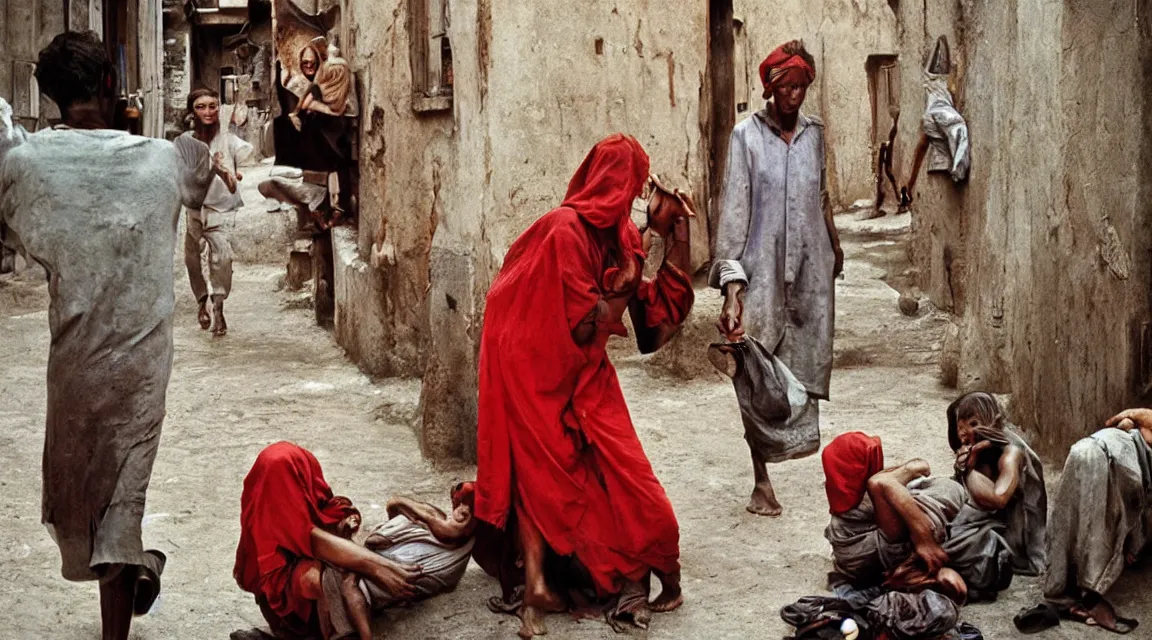 Image similar to red pill photograpy taked by Steve McCurry